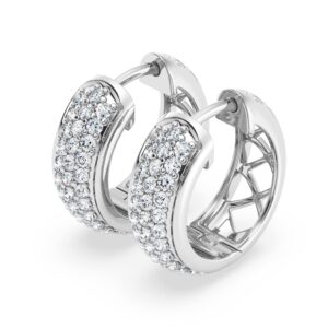 Silver Lab Grown Diamond Hoop Earrings