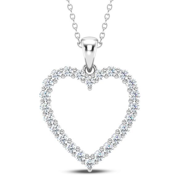 14K Lab Grown Diamond Heart Pendant