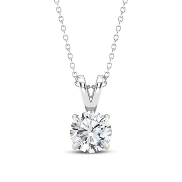 14K Lab Grown Diamond Solitaire Pendant