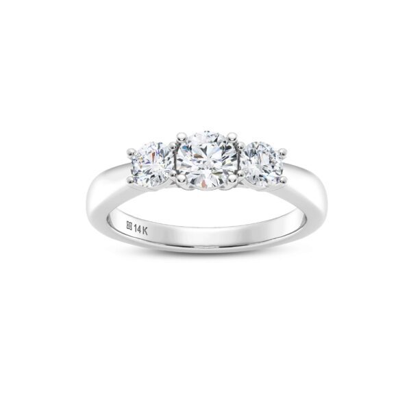 14K Lab Grown Diamond Three Stone Ring