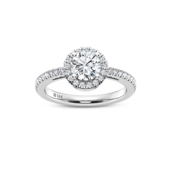 14K Lab Grown Diamond Halo Ring
