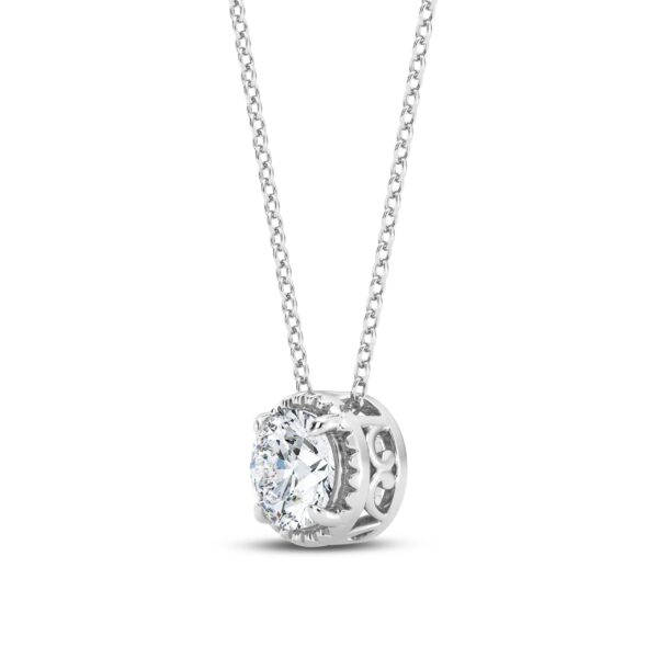 Silver Lab Grown pendant and Earring Fake Halo Set