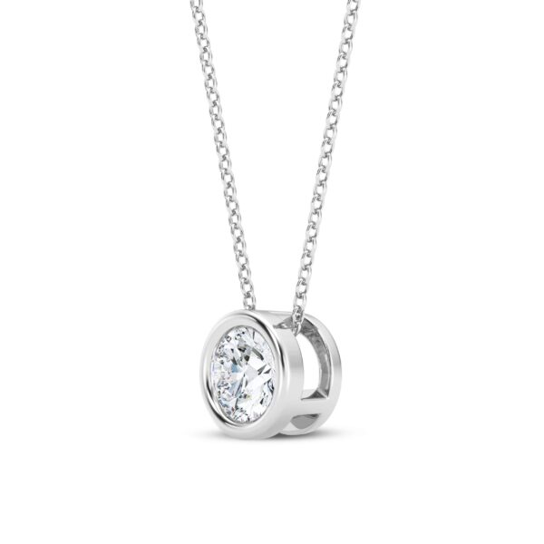 Silver Lab Grown Pendant and Earring Bezel Set
